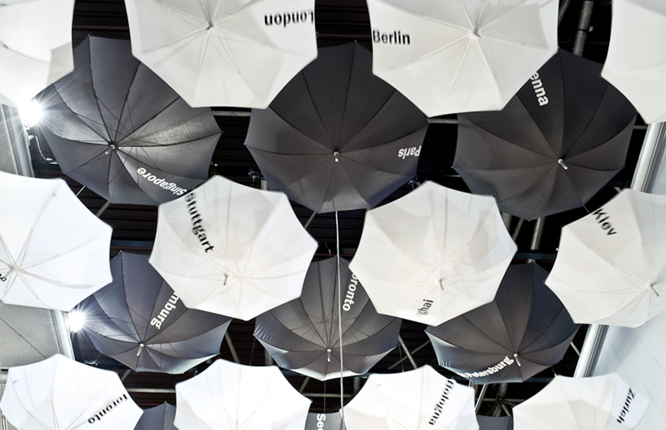 Werbehaug Materialkunde Kundenmaterial Regenschirme mit Bedruckung