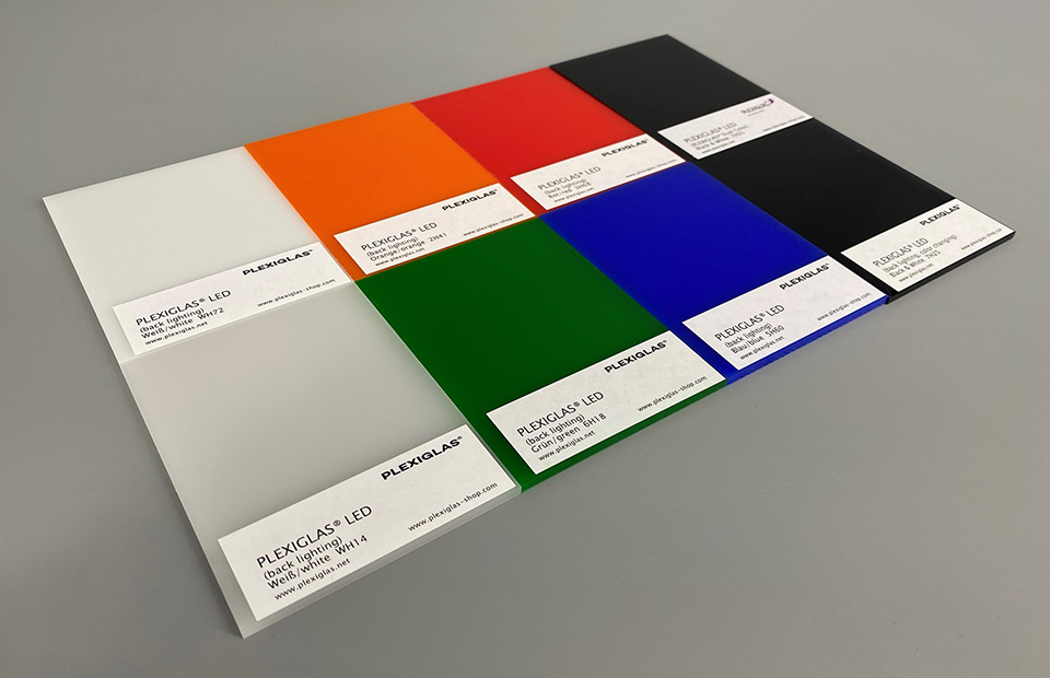 Werbehaug Materialkunde Platten Plexiglas Acrylglas LED