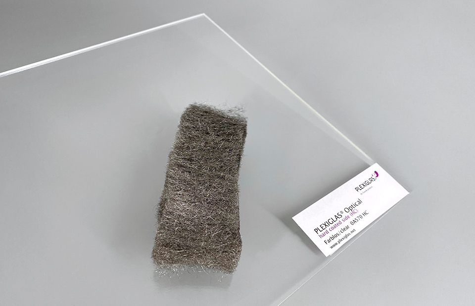 Werbehaug Materialkunde Platten Plexiglas Optical HC kratzfestes Plexiglas kratzfestes Acrylglas